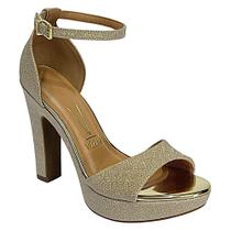 Sandália Vizzano Glitter Salto Alto 6292.217 Dourado Sandália Vizzano Glitter Salto Alto 6292.217 Dourado