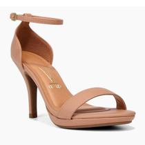 Sandália Vizzano Meia Pata Salto Alto Feminina - Nude Sandália Vizzano Meia Pata Salto Alto Feminina - Nude