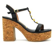 Sandalia Vizzano Original Salto Alto Meia Pata Grosso 101