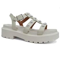 Sandalia Vizzano Papete Flat Tratorada 6499.110 Branco Off