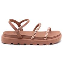 Sandália Vizzano Papete Flatform Tiras Brilho Feminino 6459123
