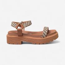 Sandália Vizzano Papete Plataforma Com Strass Marrom