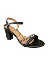 Sandália Vizzano Preta Feminina Tira Strass Sofisticada Sandália Vizzano Preta Feminina Tira Strass Sofisticada