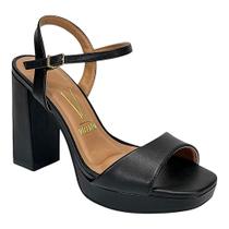 Sandália Vizzano Salto Alto Meia Pata 6551.100 Preto
