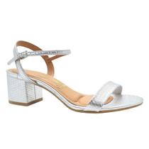 Sandália Vizzano Salto Bloco 6291.1400 Metalizada