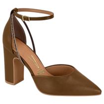 Sandália Vizzano Scarpin Tornozeleira Brilho Salto Bloco Feminino Sandália Vizzano Scarpin Tornozeleira Brilho Salto Bloco Feminino