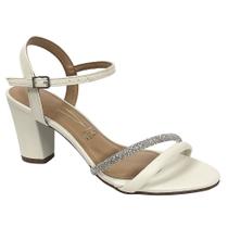 Sandália Vizzano Strass Salto Alto 6262.1009 Off White