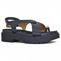 Sandalia Vizzano Tratorada Plataforma Feminina Macia Tiras