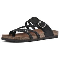 Sandália WHITE MOUNTAIN Hayleigh em Nobuck Preto Ajustável Sandália WHITE MOUNTAIN Hayleigh em Nobuck Preto Ajustável