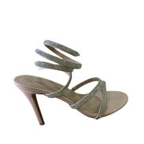 Sandalia Windes Salto Fino Strass Espiral Nude Sandalia Windes Salto Fino Strass Espiral Nude