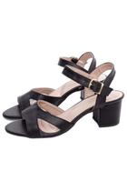 SandáliaPretaConfortável-Salto5cm-Antiderrapante