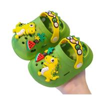 Sandálias De Bebê Dinossauro Fofas Para O Verão, Antiderrapantes, Sapatos De Jardim Para Crianças De