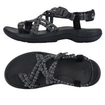 Sandálias de caminhada Viakix Acadia para mulheres pretas tamanho 8