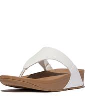 Sandálias de chinelo FitFlop Lulu Toe Post Leather White Women Sandálias de chinelo FitFlop Lulu Toe Post Leather White Women