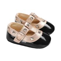 Sandálias De Couro Para Menina Bebê Com Estilo Coreano Para Dança Primavera Outono Com Rebites