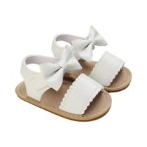 Sandálias De Laço De Borboleta Para Bebê Menina 0-18M, Sola Macia Antiderrapante Para Verão E