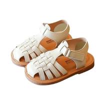 Sandálias de menina verão tecer meninos sandálias de praia crianças sapatos casuais 1-8 anos