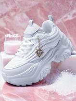 Sandálias De Plataforma Brancas Puras Para Mulheres, Calçados Com Sola Macia E Amortecida Para