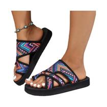 Sandálias De Plataforma Coloridas Para Mulheres, Abertas Na Frente, Leves, Estilo Étnico, Calçados Sandálias De Plataforma Coloridas Para Mulheres, Abertas Na Frente, Leves, Estilo Étnico, Calçados