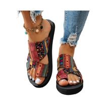 Sandálias De Plataforma Femininas De Verão, Abertas Na Parte Da Frente, Estilo Étnico Colorido, Sandálias De Plataforma Femininas De Verão, Abertas Na Parte Da Frente, Estilo Étnico Colorido,