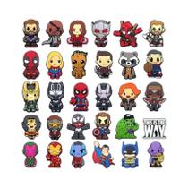 Sandálias de PVC Marvel e Disney - 30 Encantos Jibz de Super-heróis Sandálias de PVC Marvel e Disney - 30 Encantos Jibz de Super-heróis