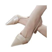 Sandálias De Salto Alto De Verão Para Mulheres Bico Fino Elegantes Sapatos De Festa De Dança Moda