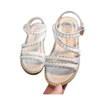 Sandálias de Strass para Meninas - Sapatos de Princesa para Verão