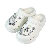 Sandálias De Verão E Outono Para Mulheres Com Laço Em Forma De Borboleta Prateada DIY, Calçados De