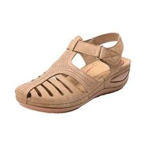 Sandálias De Verão Estilo Boêmio Para Mulheres Com Salto, Sapatos Gladiador Elegantes