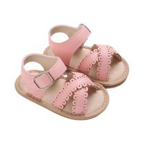 Sandálias De Verão Para Bebês Meninas Princesa Rosa, Sola De Borracha Macia, Antiderrapante, Sapatos