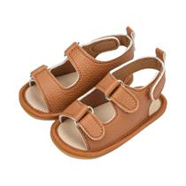Sandálias De Verão Para Bebês, Meninos E Meninas, Couro PU, Sola De Borracha, Antiderrapante,