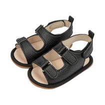 Sandálias De Verão Para Bebês, Meninos E Meninas, Couro PU, Sola De Borracha, Antiderrapante,