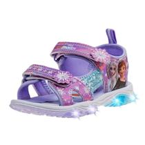 Sandálias Disney Frozen LED Light Up Lilac Blue Girl Tamanho 9 Sandálias Disney Frozen LED Light Up Lilac Blue Girl Tamanho 9