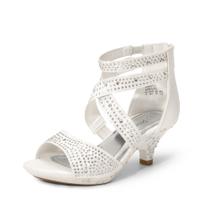 Sandálias DREAM PAIRS SWEETY-2 para Meninas com Salto de 4,5 cm Branco Tamanho 1 Sandálias DREAM PAIRS SWEETY-2 para Meninas com Salto de 4,5 cm Branco Tamanho 1