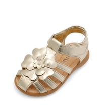 Sandálias Fechadas Florais DREAM PAIRS para Meninas Tamanho 12 Dourado