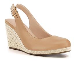 Sandálias femininas com cunhas de plataforma Cougo Alpargatas Camel 8