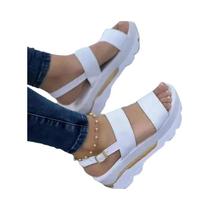 Sandálias Femininas De Plataforma Baixa Com Salto Wedge Moda De Verão Calçados Femininos