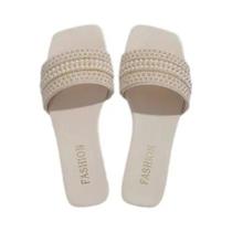 Sandálias Femininas De Verão 2025 Com Pedrarias E Strass, Chinelos De Fundo Plano Para Moda Ao Ar