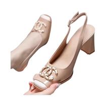 Sandálias Femininas De Verão Com Fivela, Confortáveis, De Salto Aberto, Casuais, Para Compras Do Dia Sandálias Femininas De Verão Com Fivela, Confortáveis, De Salto Aberto, Casuais, Para Compras Do Dia