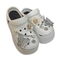 Sandálias Femininas De Verão Com Plataforma Robusta, Confortáveis, Com Salto Anabela, Clogs DIY,