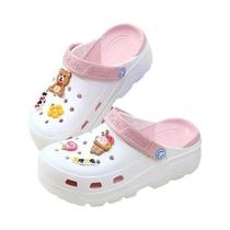 Sandálias Femininas De Verão Com Salto Grosso E Sola Plataforma, Sapatos Perfurados Para Praia, Sandálias Femininas De Verão Com Salto Grosso E Sola Plataforma, Sapatos Perfurados Para Praia,