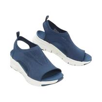 Sandálias Femininas De Verão Em Malha Respirável, Slip-On, Com Plataforma E Bico Aberto, Clássicas Sandálias Femininas De Verão Em Malha Respirável, Slip-On, Com Plataforma E Bico Aberto, Clássicas