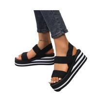 Sandálias Femininas Leves De Salto Anabela Com Dedo Aberto, Plataforma De Sola Grossa, Estilo Casual