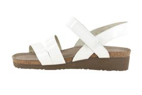 Sandálias femininas NAOT Kayla com suporte de 3 alças em couro porcelânico Sandálias femininas NAOT Kayla com suporte de 3 alças em couro porcelânico