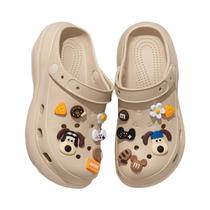 Sandálias Femininas Plataforma Chunky Com Corrente De Pérolas, Sola Grossa, Clogs De Verão Para Sandálias Femininas Plataforma Chunky Com Corrente De Pérolas, Sola Grossa, Clogs De Verão Para