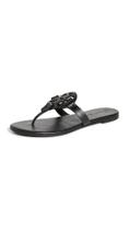 Sandálias femininas Tory Burch Miller Thong pretas 7 EUA