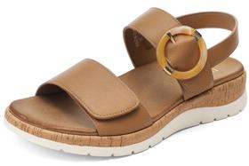 Sandálias femininas UBFEN Arch Support Low Wedge Summer Khaki 9