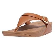 Sandálias FitFlop Lulu Arch Support de couro castanho claro para mulheres Sandálias FitFlop Lulu Arch Support de couro castanho claro para mulheres