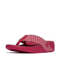 Sandálias FitFlop Surfa Multi-Tone Webbing Toe-Post Wedge Red 6 Sandálias FitFlop Surfa Multi-Tone Webbing Toe-Post Wedge Red 6