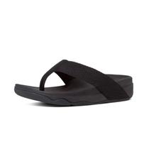 Sandálias Flip Flop FitFlop Surfa Toe-Post femininas pretas tamanho 7